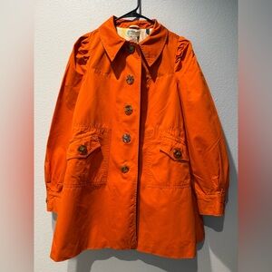 Elevenses Bright Orange Trench Coat